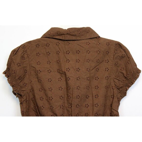 NEW 2007 Gymboree Island Getaway Eyelet Lace Shirt Dress sz 7 Belt Pockets Butto - Picture 6 of 9